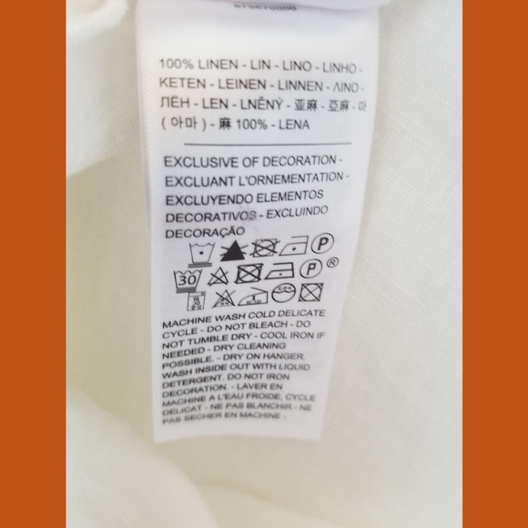 Levi's Made & Crafted White Linen Boho Midi Dre… - Picture 7 of 8